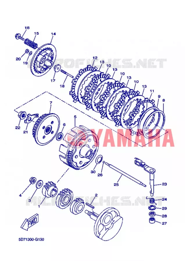 STARTMOTOR KOPPELINGS Yamaha MOTO 125 2013 R125  YZF-R125
