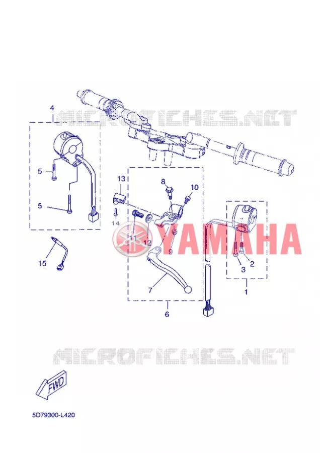 STUURSCHAKELAAR / HEVEL Yamaha MOTO 125 2013 R125  YZF-R125