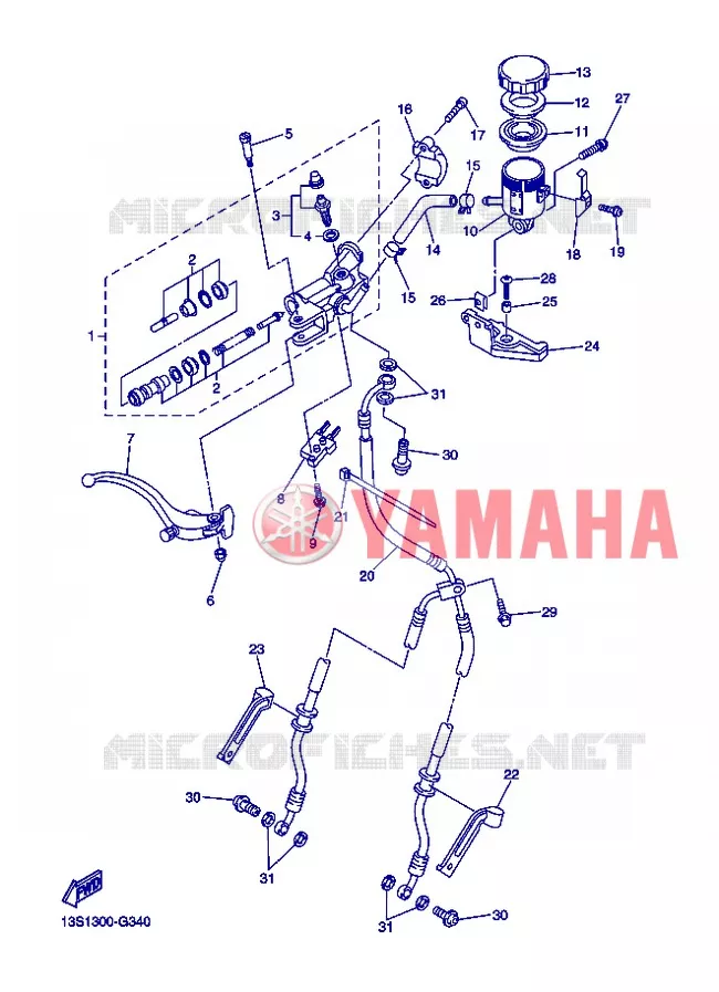 REMPOMP VOOR Yamaha MOTO 600 2013 R6  YZF-R6