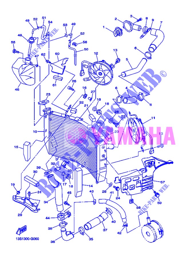 RADIATEUR / SLANG voor Yamaha YZF-R6 2013