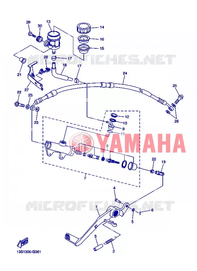 REMPOMP ACHTER Yamaha MOTO 600 2013 R6  YZF-R6