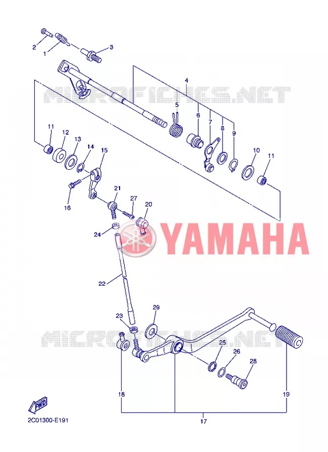 SCHAKEL STANG / PEDAAL Yamaha MOTO 600 2013 R6  YZF-R6