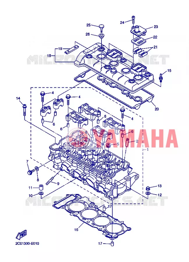CILINDER Yamaha MOTO 600 2013 R6  YZF-R6