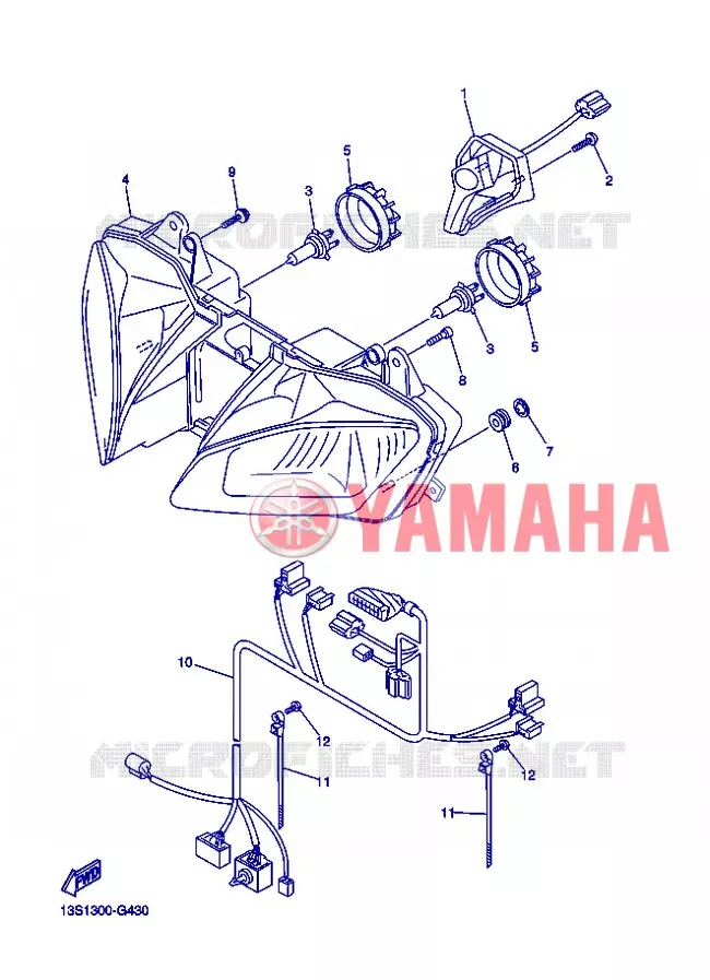 KOPLAMP Yamaha MOTO 600 2013 R6  YZF-R6