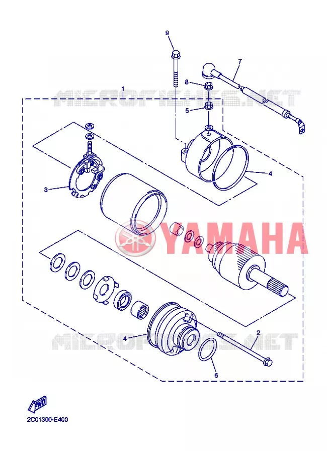 STARTMOTOR Yamaha MOTO 600 2013 R6  YZF-R6