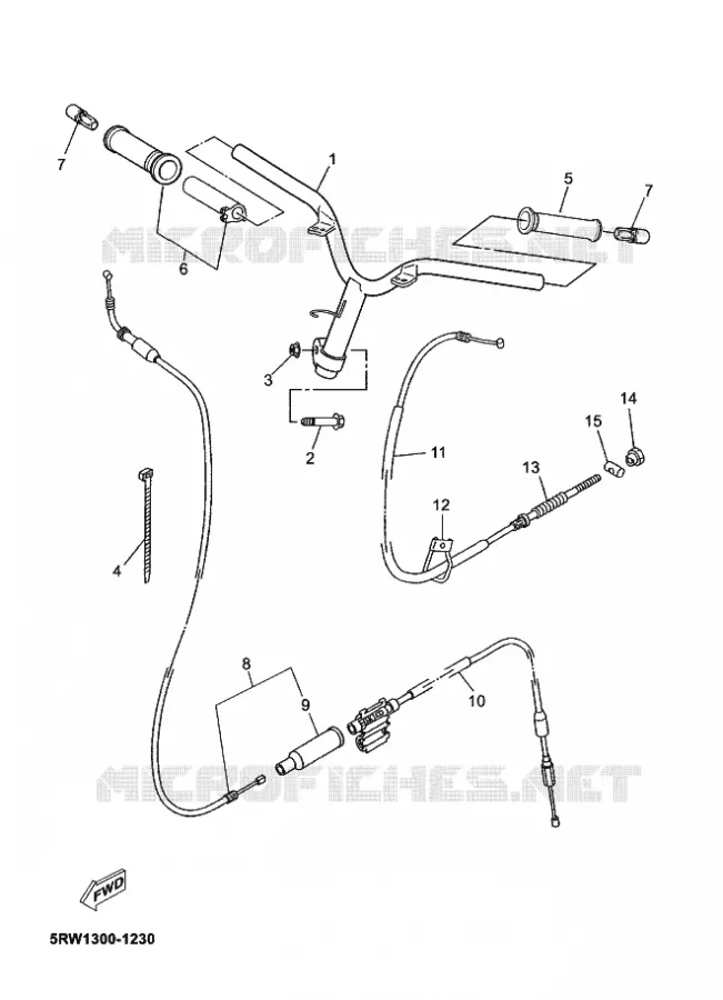 STUUR / KABEL Yamaha SCOOTER 50 2011 JOG R  CS50JOG R