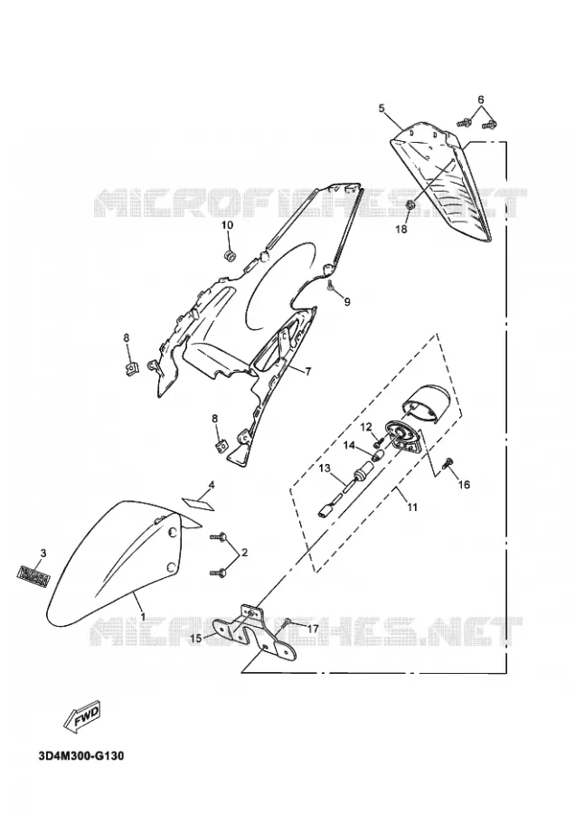 SPATBORD Yamaha SCOOTER 50 2011 JOG RR LIQUIDE  CS50ZJOG RR