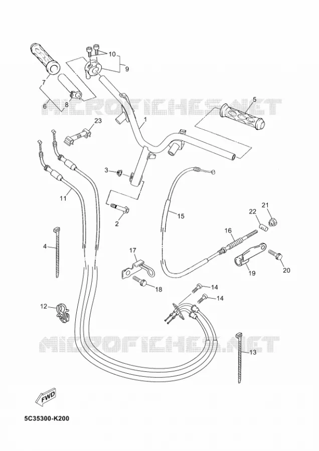 STUUR / KABEL Yamaha SCOOTER 50 2011 NEOS 4T  YN50FNEO'S