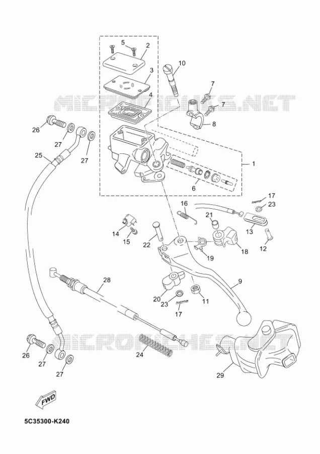REMPOMP VOOR Yamaha SCOOTER 50 2011 NEOS 4T  YN50FNEO'S