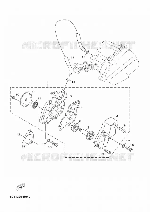 WATERPOMP / SLANGEN Yamaha SCOOTER 50 2011 NEOS 4T  YN50FNEO'S