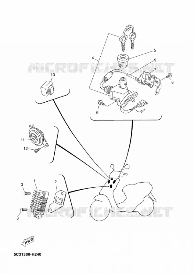 ELECTRISCH 1 Yamaha SCOOTER 50 2011 NEOS 4T  YN50FNEO'S