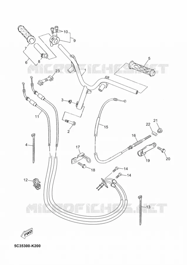 STUUR / KABEL Yamaha SCOOTER 50 2011 NEOS 4T  YN50FNEO'S
