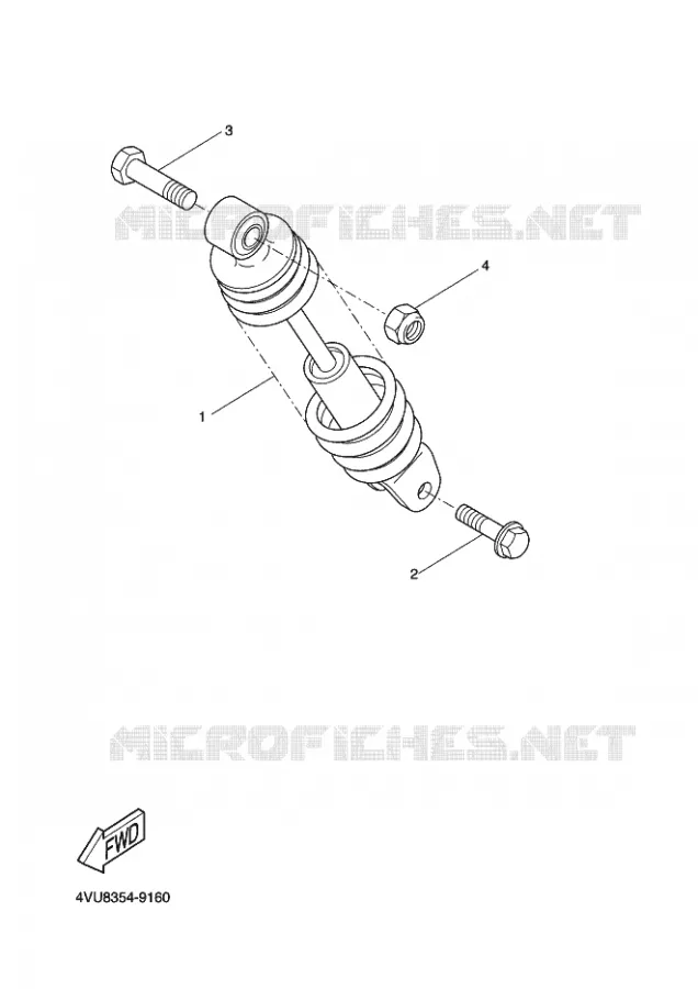 ACHTER SCHOKBREKER Yamaha SCOOTER 50 2012 JOG R  CS50