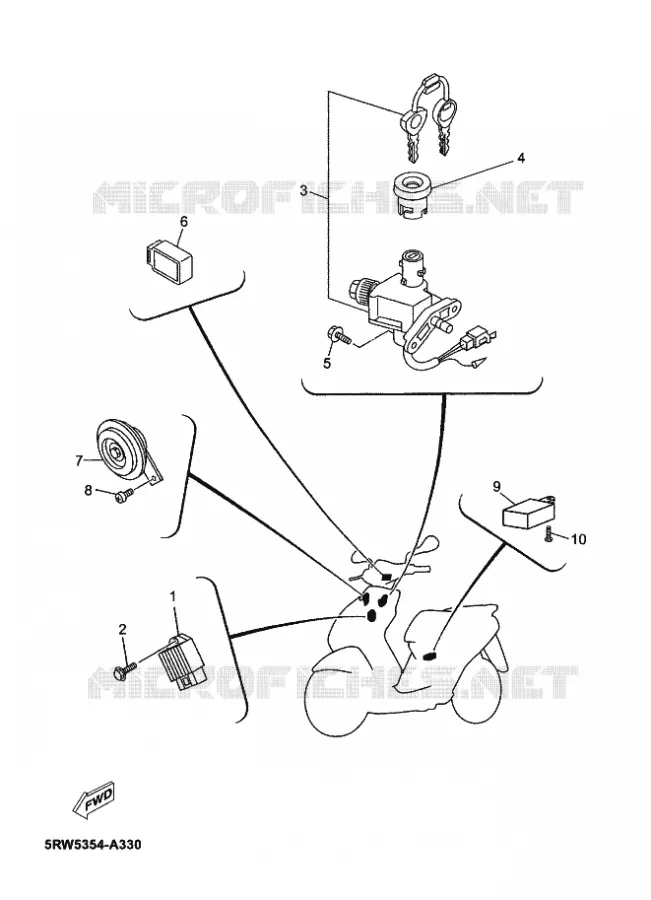 ELECTRISCH 1 Yamaha SCOOTER 50 2012 JOG R  CS50