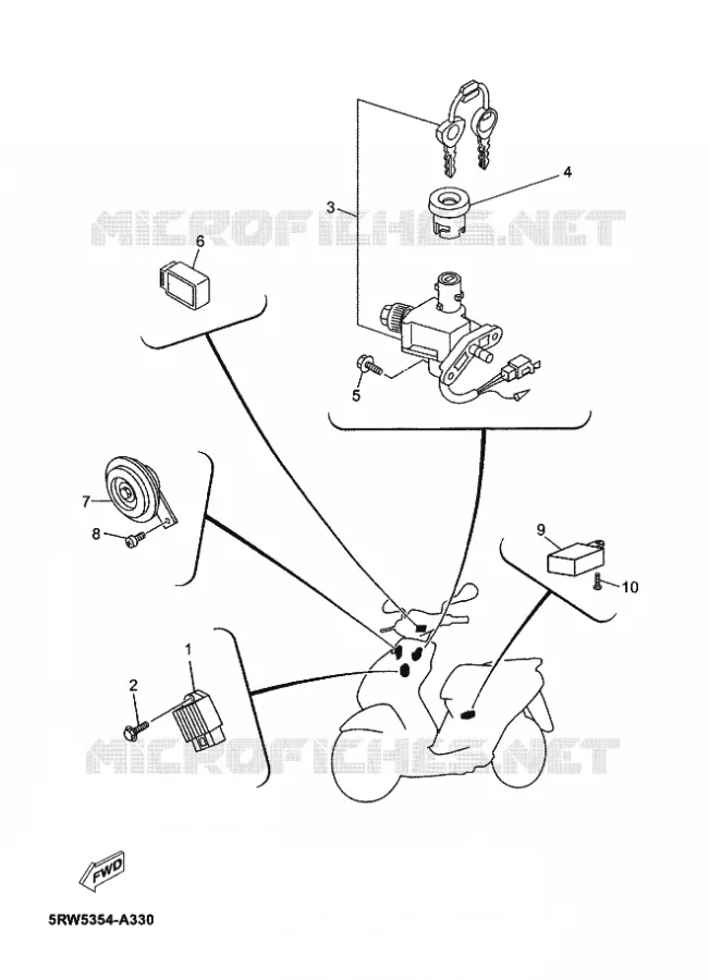 ELECTRISCH 1 Yamaha SCOOTER 50 2012 JOG R  CS50