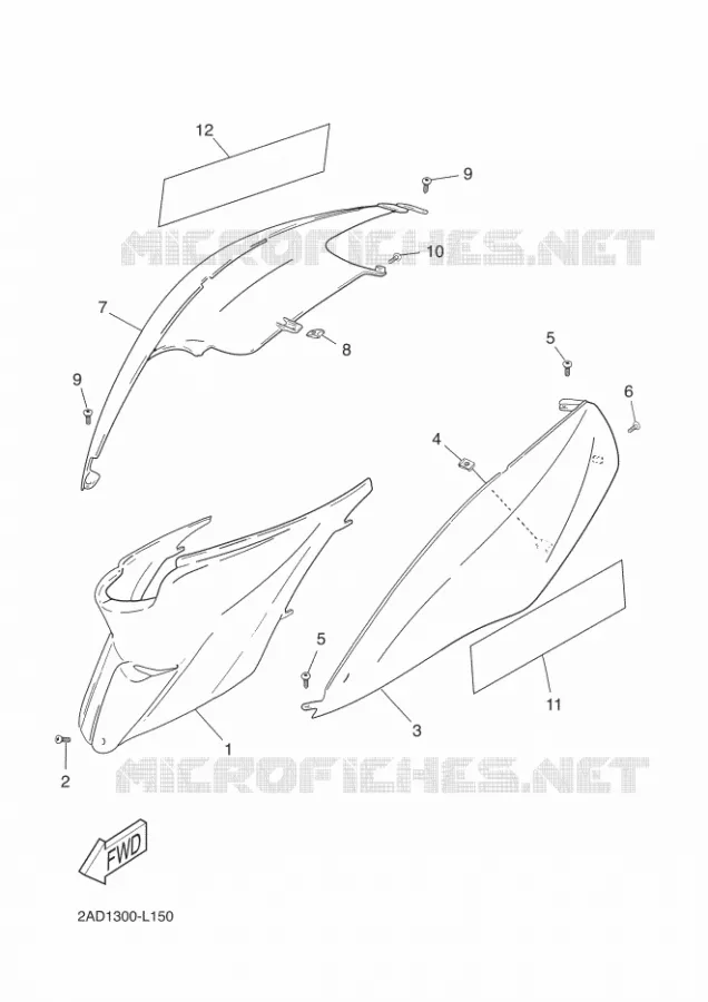 ZIJKUIPDEEL Yamaha SCOOTER 50 2012 JOG R  CS50