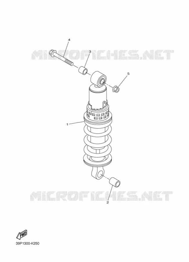 ACHTER SCHOKBREKER Yamaha MOTO 800 2012 FZ8 ABS  FZ8-NA