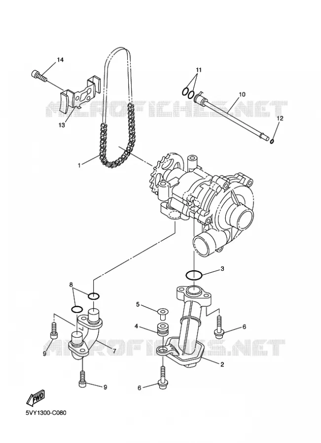 OLIEPOMP Yamaha MOTO 800 2012 FZ8 ABS  FZ8-NA