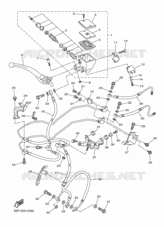 REMPOMP VOOR Yamaha MOTO 800 2012 FZ8 ABS  FZ8-NA