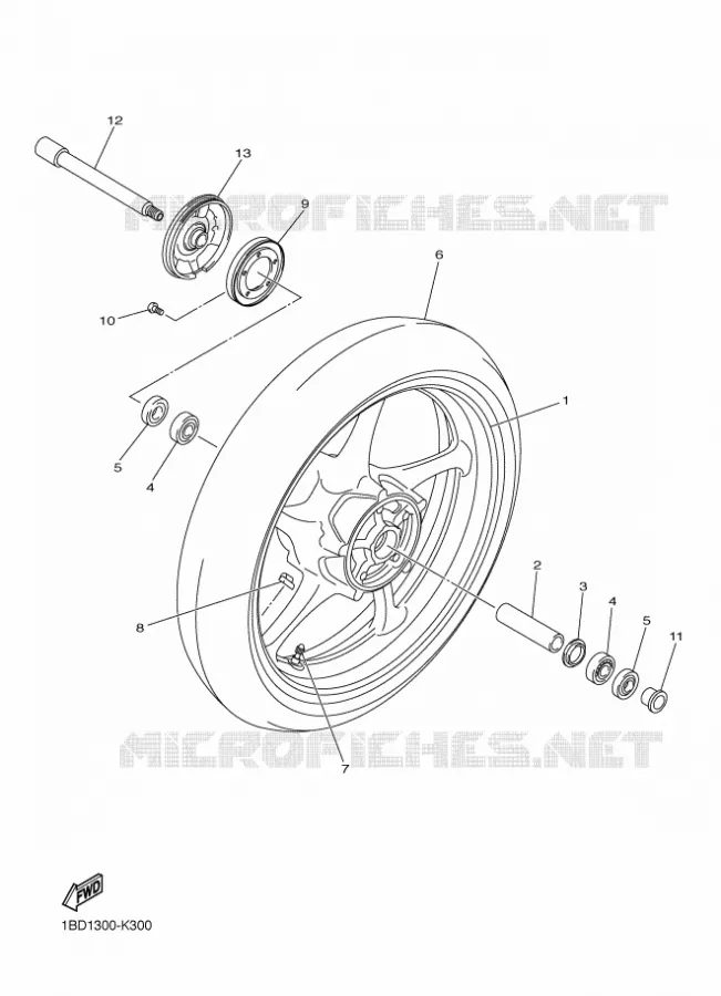 VOORWIEL Yamaha MOTO 800 2012 FZ8 ABS  FZ8-NA