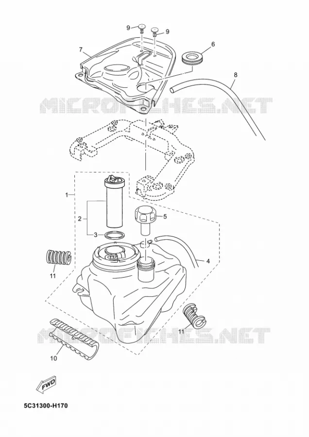 BENZINE TANK Yamaha SCOOTER 50 2012 NEOS 4  YN50F