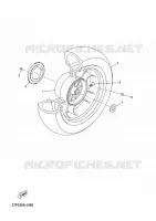 ACHTERWIEL voor Yamaha YP250RA 2013