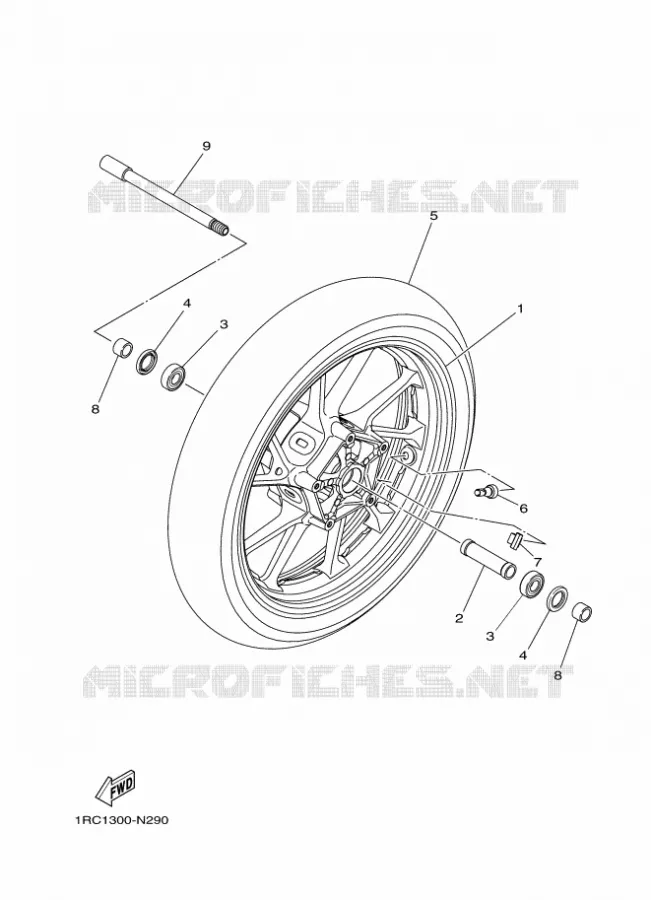 VOORWIEL Yamaha MOTO 850 2014 MT09  MT09
