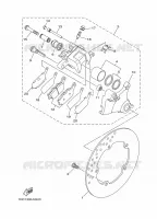 REMKLAUW ACHTER voor Yamaha MT09 2014