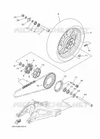 ACHTERWIEL voor Yamaha MT09 2014
