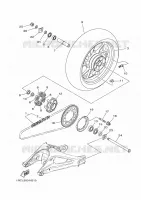 ACHTERWIEL voor Yamaha MT09 2014