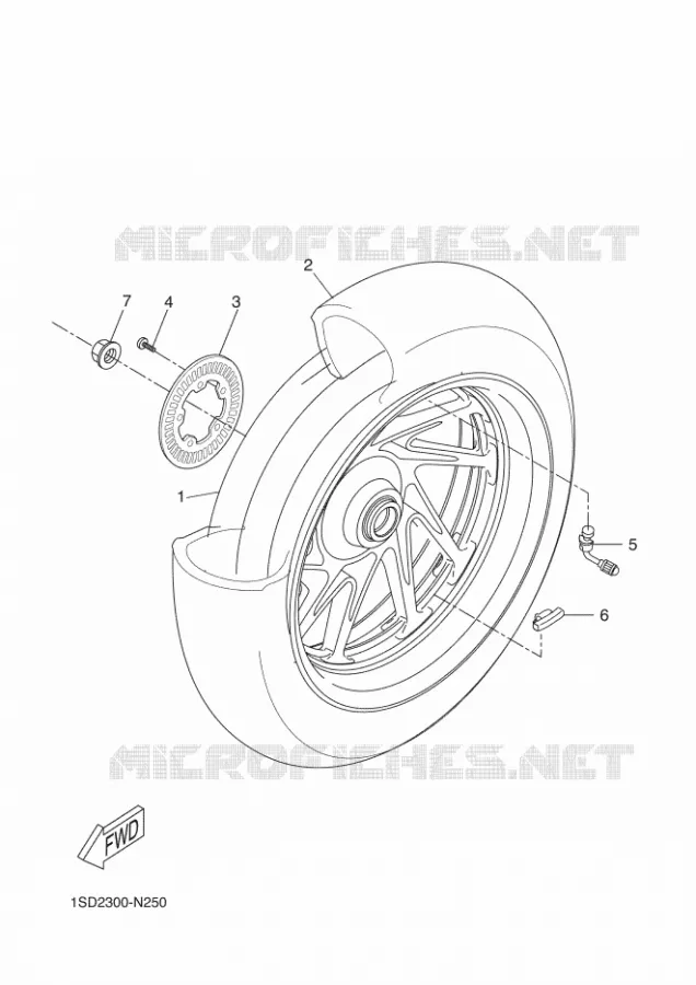 ACHTERWIEL Yamaha SCOOTER 400 2014 XMAX ABS  YP400RA