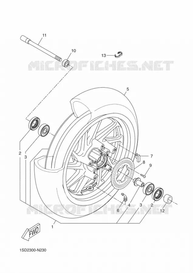 VOORWIEL Yamaha SCOOTER 400 2014 XMAX ABS  YP400RA