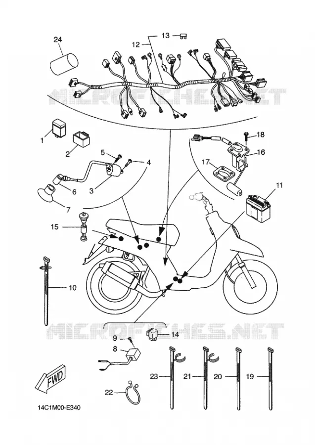 ELECTRISCH 2 Yamaha SCOOTER 50 2014 BOOSTER  CW50LN