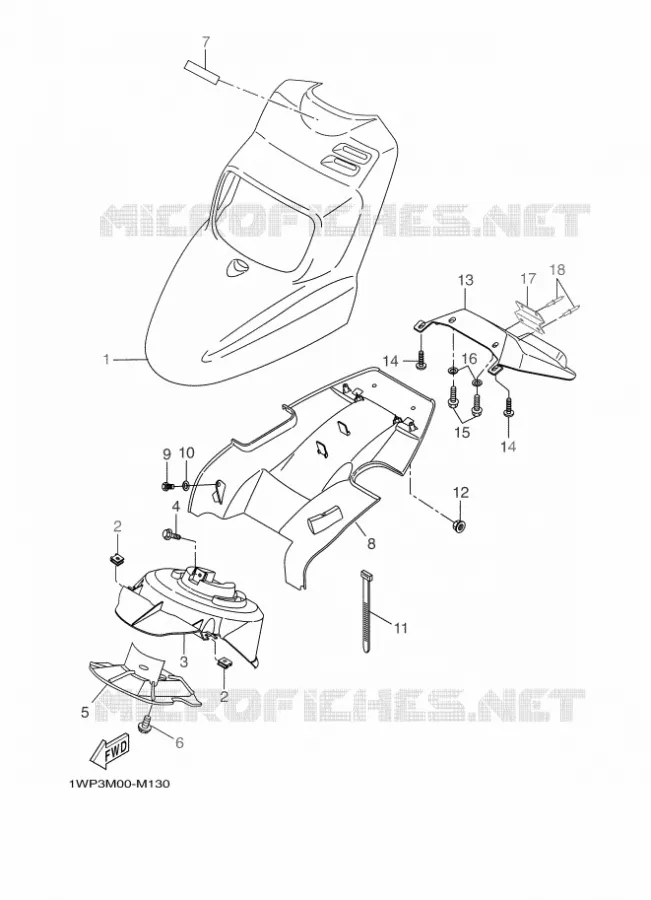 VOORSPATBORD Yamaha SCOOTER 50 2014 BOOSTER  CW50LN