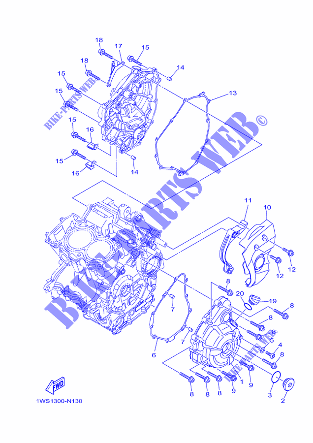 DEKSEL   MOTOR 1 voor Yamaha MT07 2014