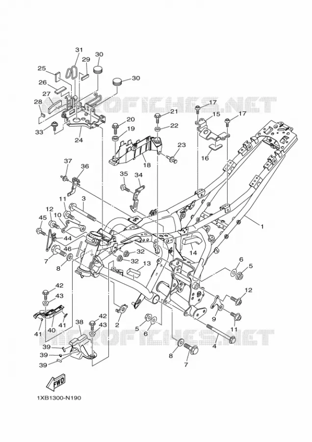 FRAME Yamaha MOTO 700 2014 MT07 ABS  MT07A