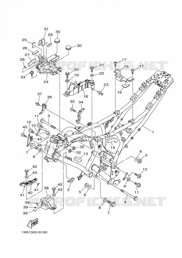 FRAME Yamaha MOTO 700 2014 MT07 ABS  MT07A