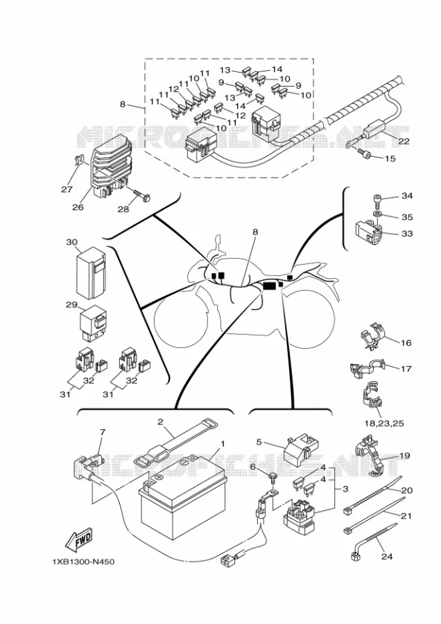 ELECTRISCH 1 Yamaha MOTO 700 2014 MT07 ABS  MT07A