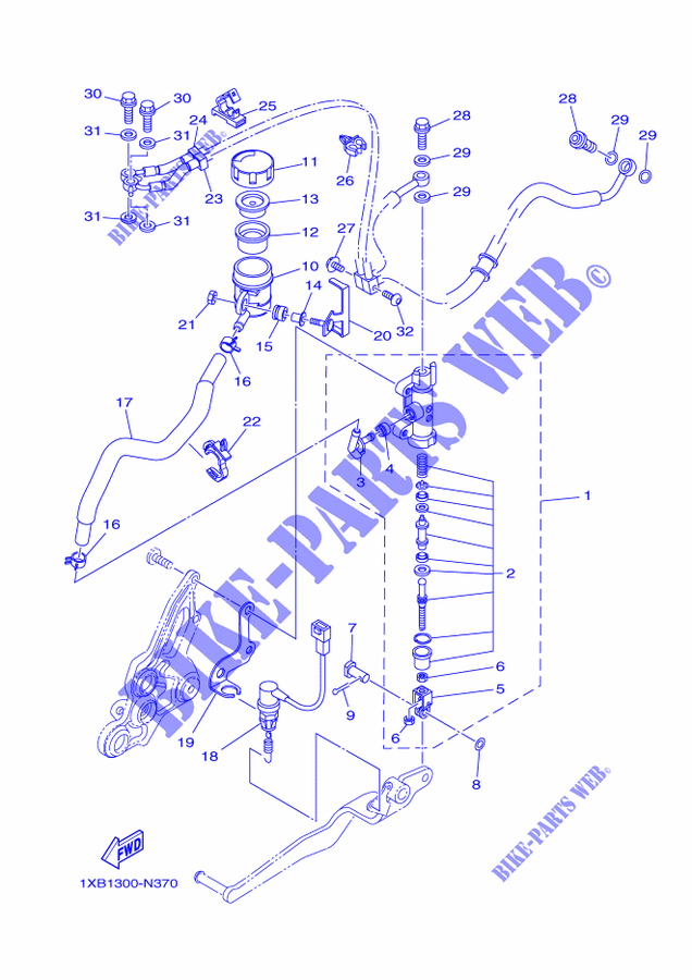 REMPOMP ACHTER voor Yamaha MT07A 2014