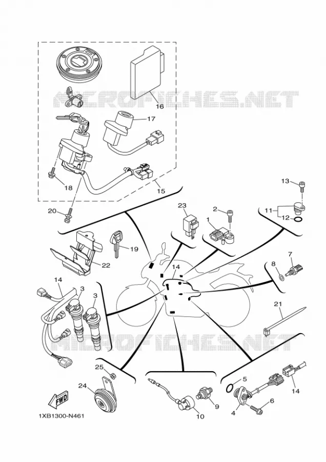 ELECTRISCH 2 Yamaha MOTO 700 2014 MT07 ABS  MT07A