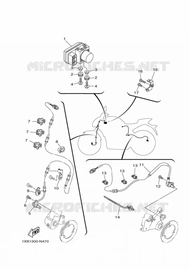 ELECTRISCH 3 Yamaha MOTO 700 2014 MT07 ABS  MT07A