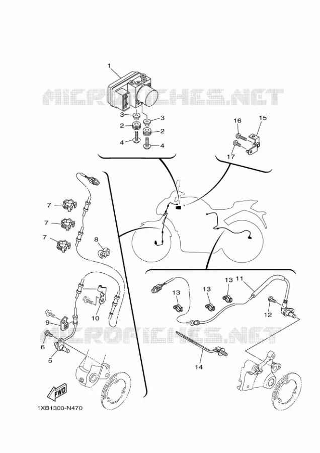 ELECTRISCH 3 Yamaha MOTO 700 2014 MT07 ABS  MT07A
