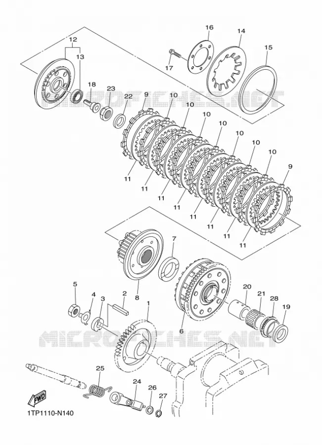 STARTMOTOR KOPPELINGS Yamaha MOTO 950 2014 BOLT  XVS950CUXV950