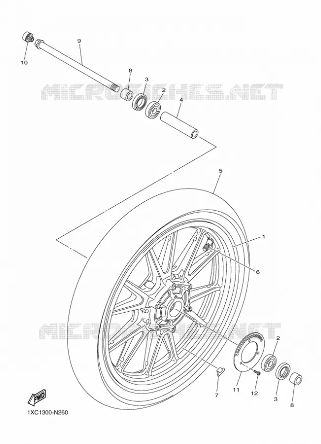 VOORWIEL Yamaha MOTO 950 2014 BOLT  XVS950CUXV950