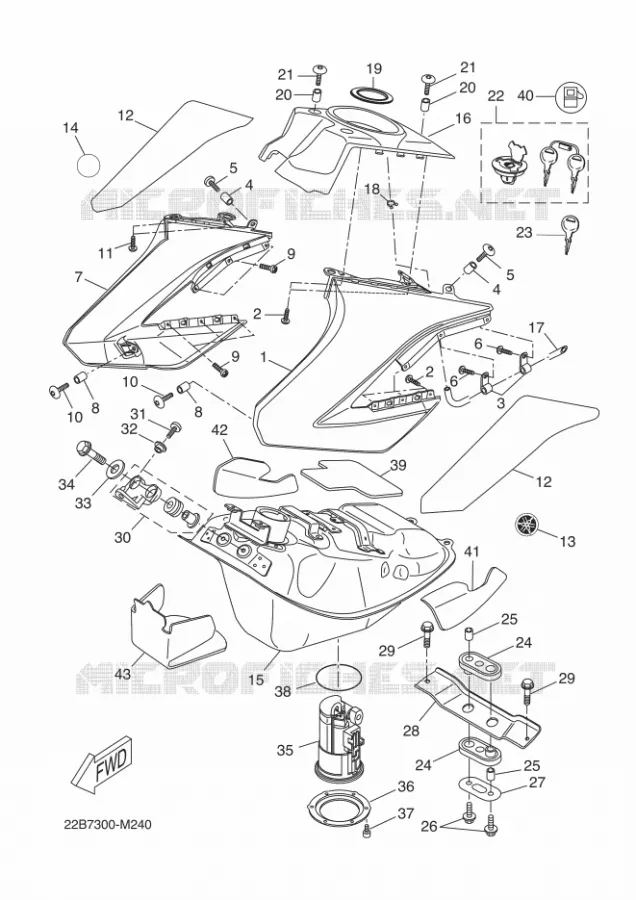 BENZINE TANK Yamaha MOTO 125 2014 WR-R  WR125R