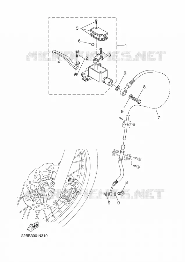 REMPOMP VOOR Yamaha MOTO 125 2014 WR-R  WR125R