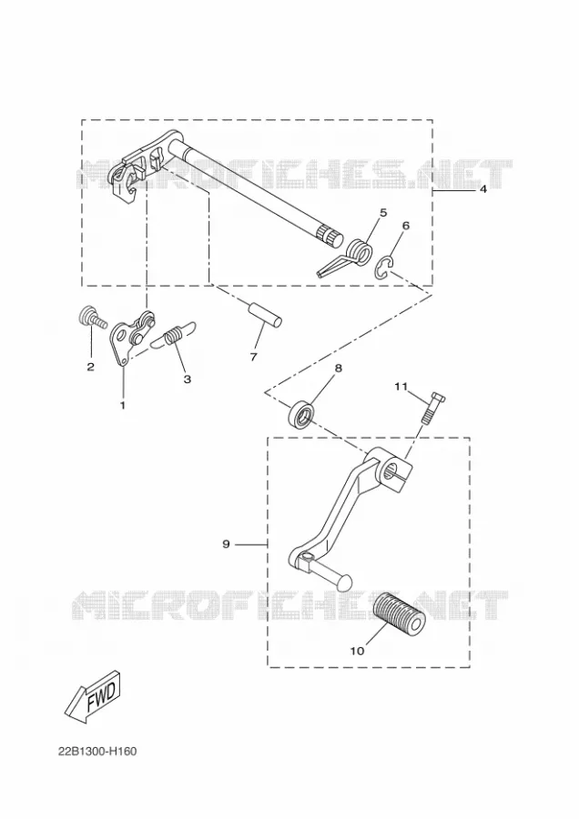 SCHAKEL STANG / PEDAAL Yamaha MOTO 125 2014 WR-R  WR125R