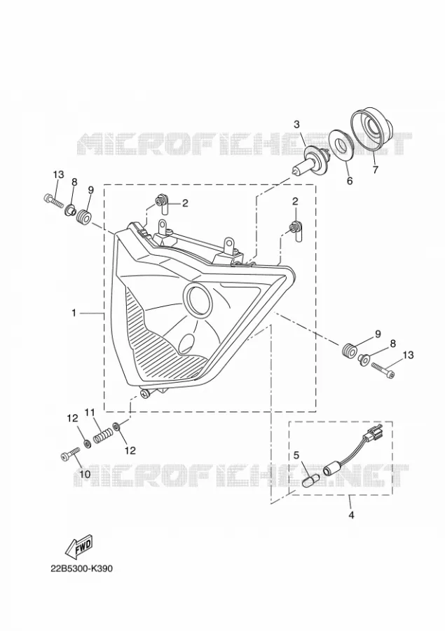 KOPLAMP Yamaha MOTO 125 2014 WR-R  WR125R