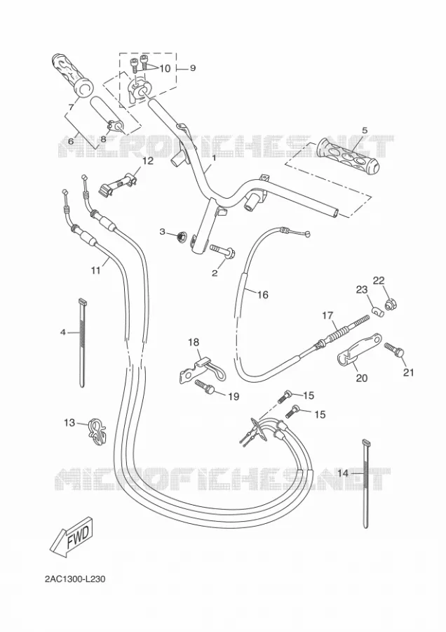STUUR / KABEL Yamaha SCOOTER 50 2014 NEOS 4T  YN50F