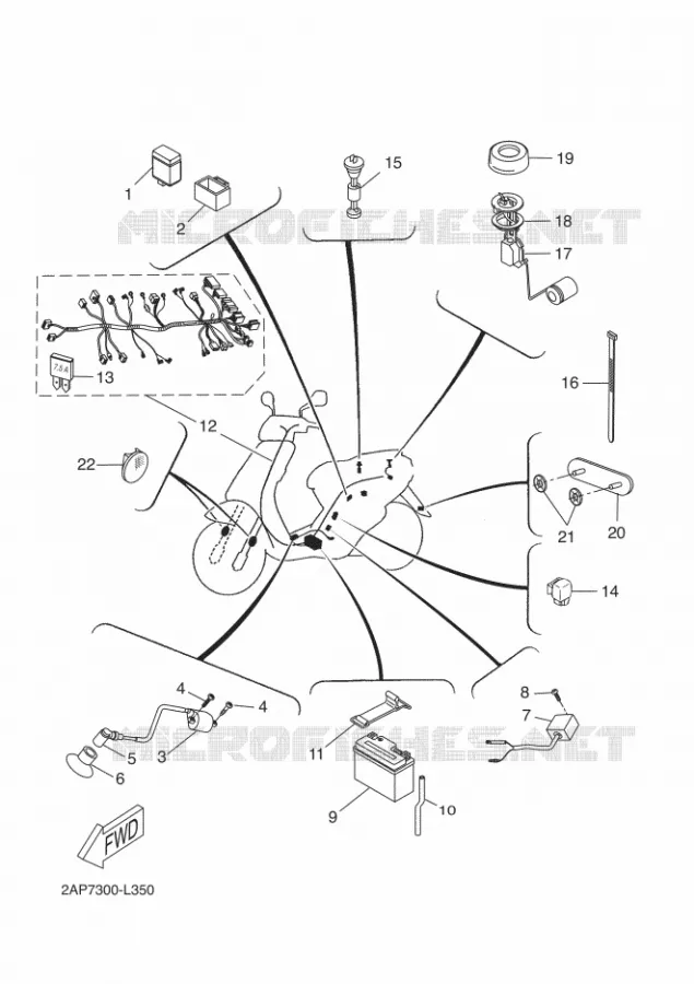 ELECTRISCH 2 Yamaha SCOOTER 50 2014 OVETTO  YN50